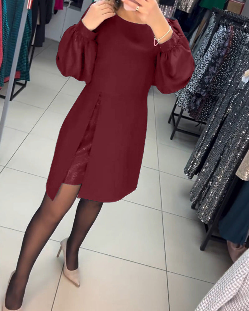 Eva | Elegant ensfarvet sommerkjole