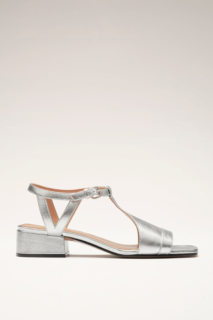 Serena | Sølvfarvede sommersandaler