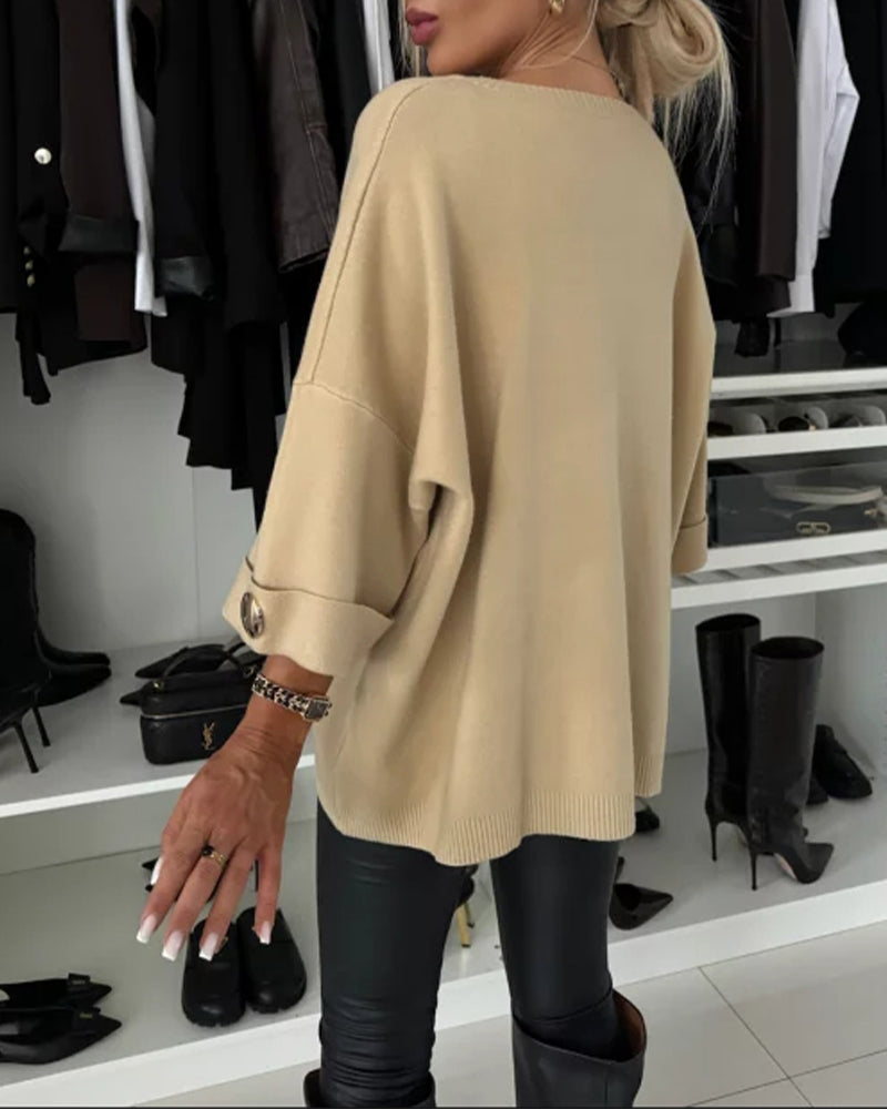 LALUNA® | ELEGANT STRIKKET TRØJE