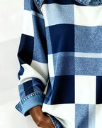 Huis Van Loon | Sweater med rombe-patchwork og kontrastfarve