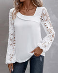 Femke | Afslappet bluse med blonde