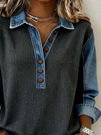 Fleur | Stilfuld farveblokeret sweater