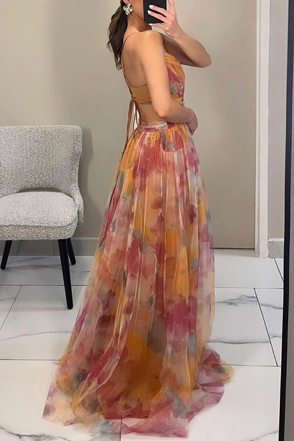 Victoria | Smuk maxi-kjole med blomsterprint