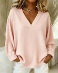 Lunaria™ – Blød Bluse med Rynkede Manchetter