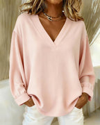 Lunaria™ – Blød Bluse med Rynkede Manchetter