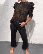 Nina | Bluse Pufærme Flæse
