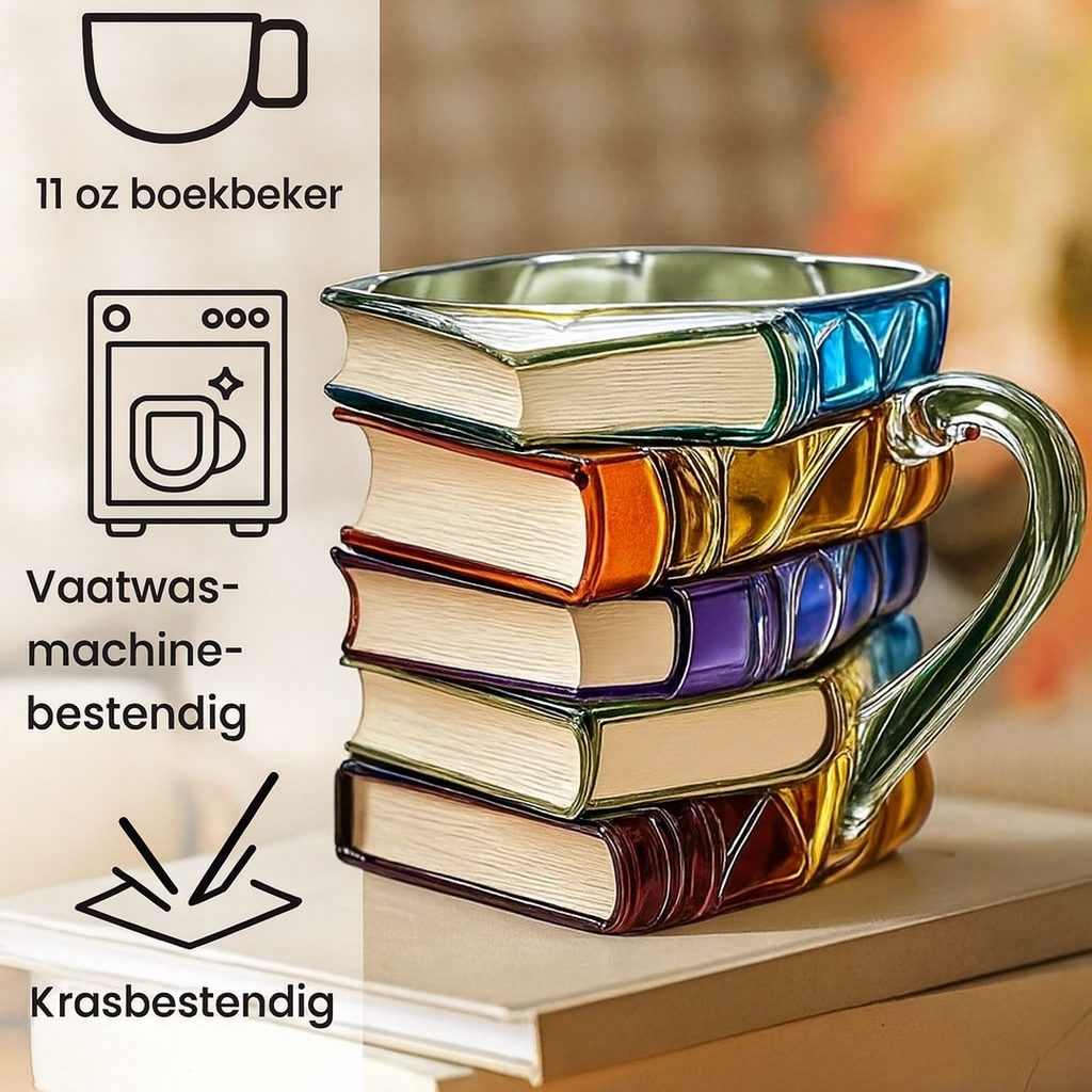 3D Happy Reading Håndlavet Krus – Originalt