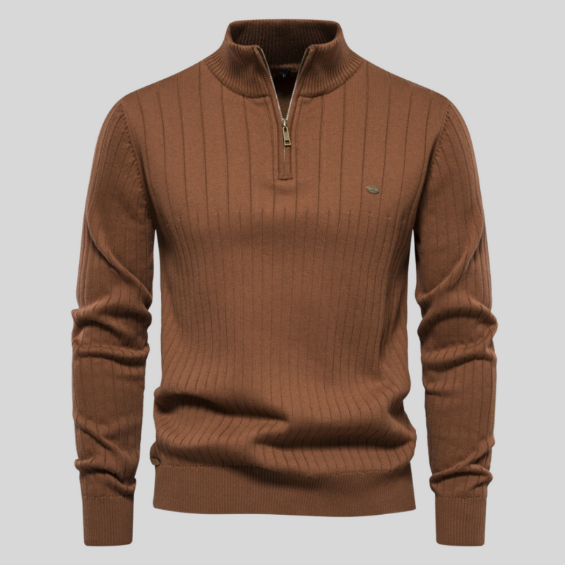 LALUNA® | MUSCLE FIT CASUAL RIBBET TRØJE