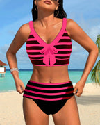 Sophie | Stribet højtaljet bikini