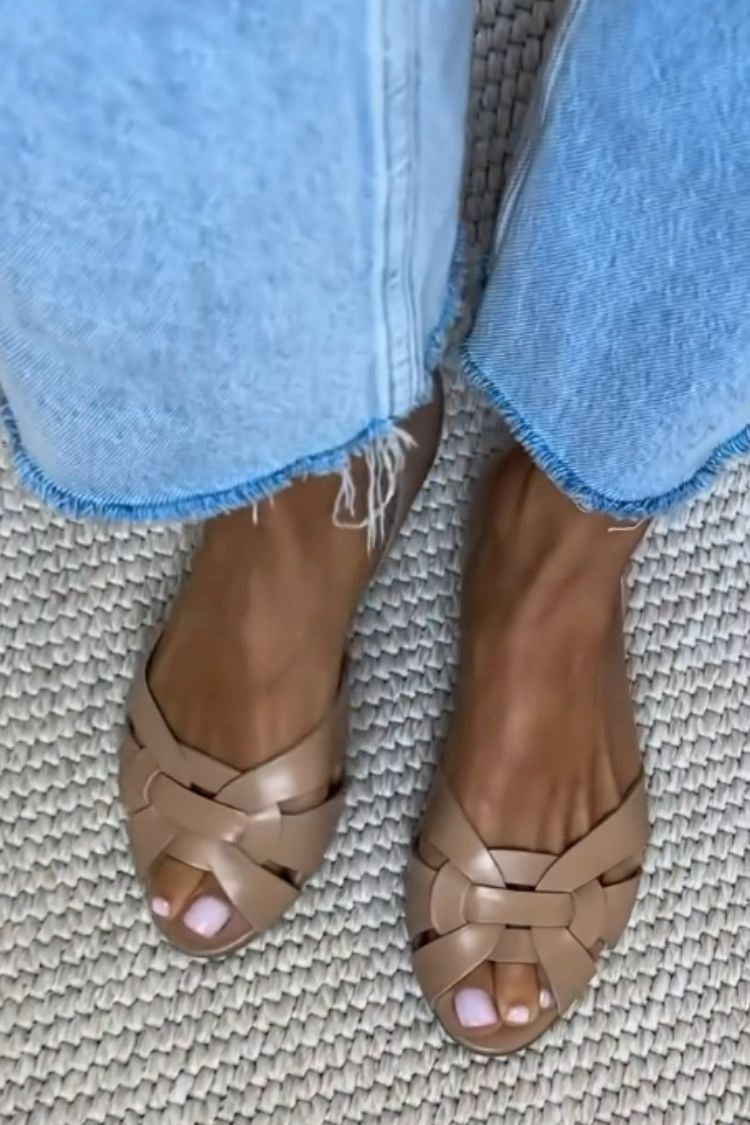 Serafina | Flettede Natur Sandaler