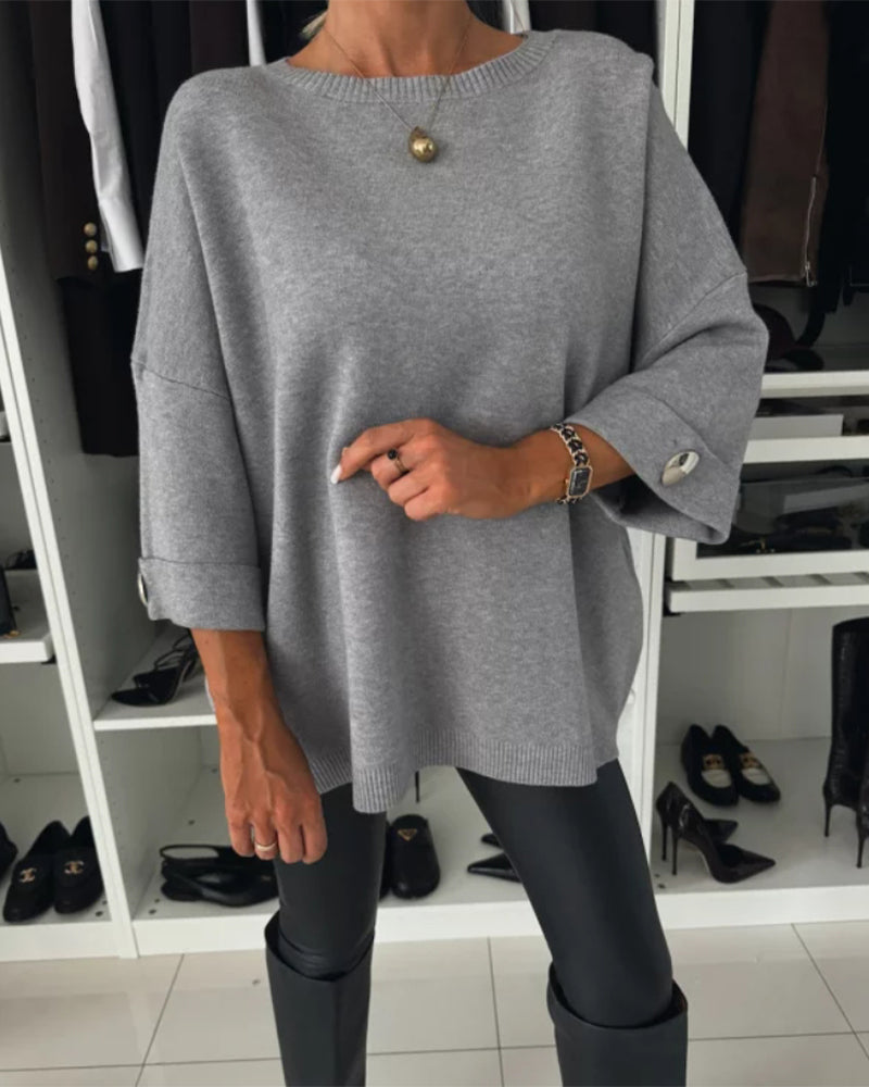 LALUNA® | ELEGANT STRIKKET TRØJE