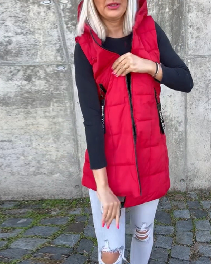 Julia | Ærmeløs vatteret jakke