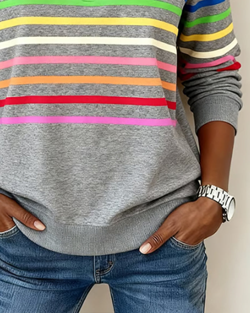 Moderigtig sweatshirt med regnbue