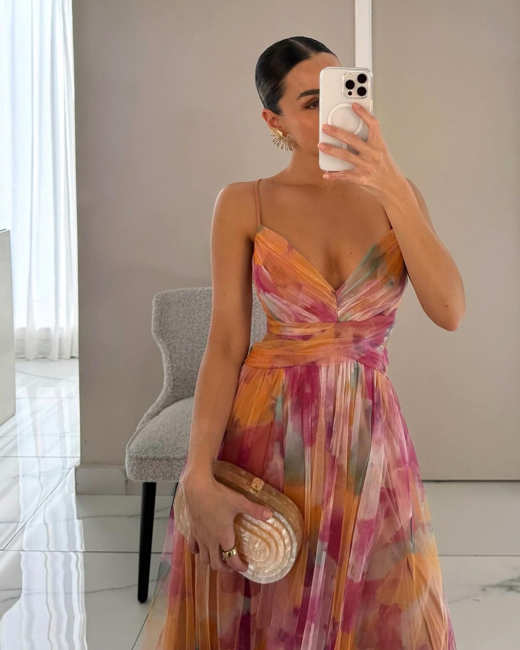 Victoria | Smuk maxi-kjole med blomsterprint