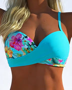 Bikini Bralette Stil Trykt Kontrast