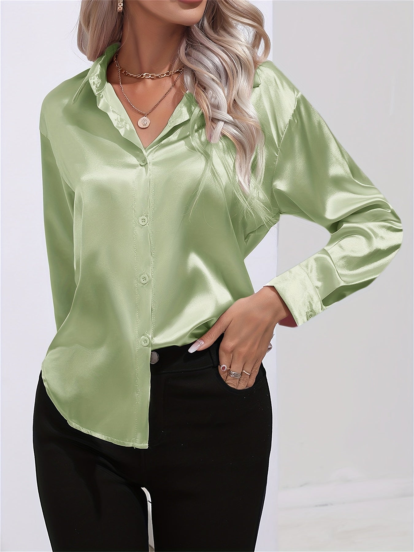 LALUNA® | SATINBLUSE