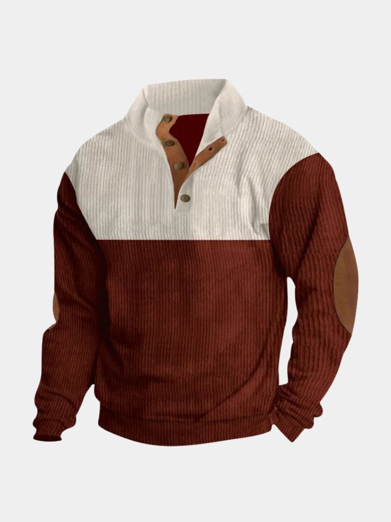 Retro pullover i fløjl med høj krave