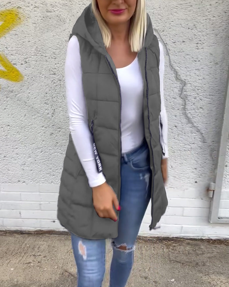 Julia | Ærmeløs vatteret jakke
