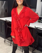 Lisa | Stilfuld bluse med flæser