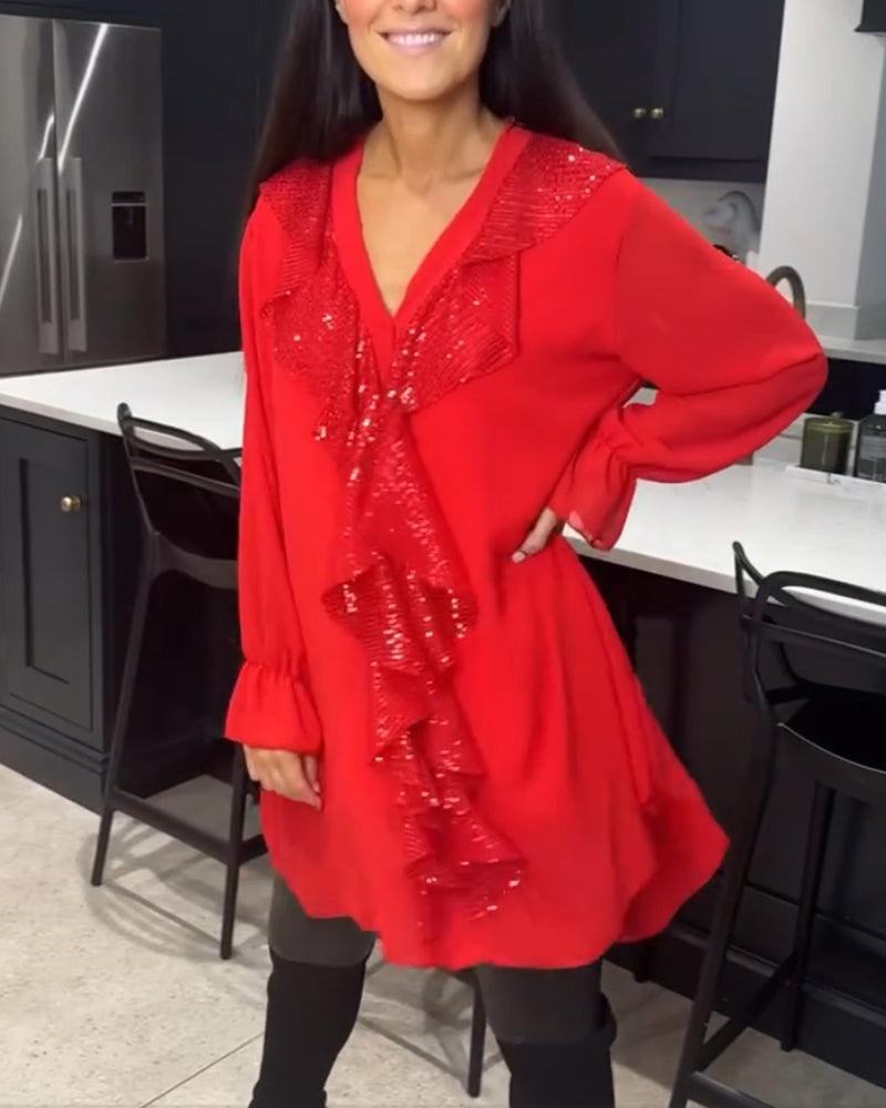 Lisa | Stilfuld bluse med flæser