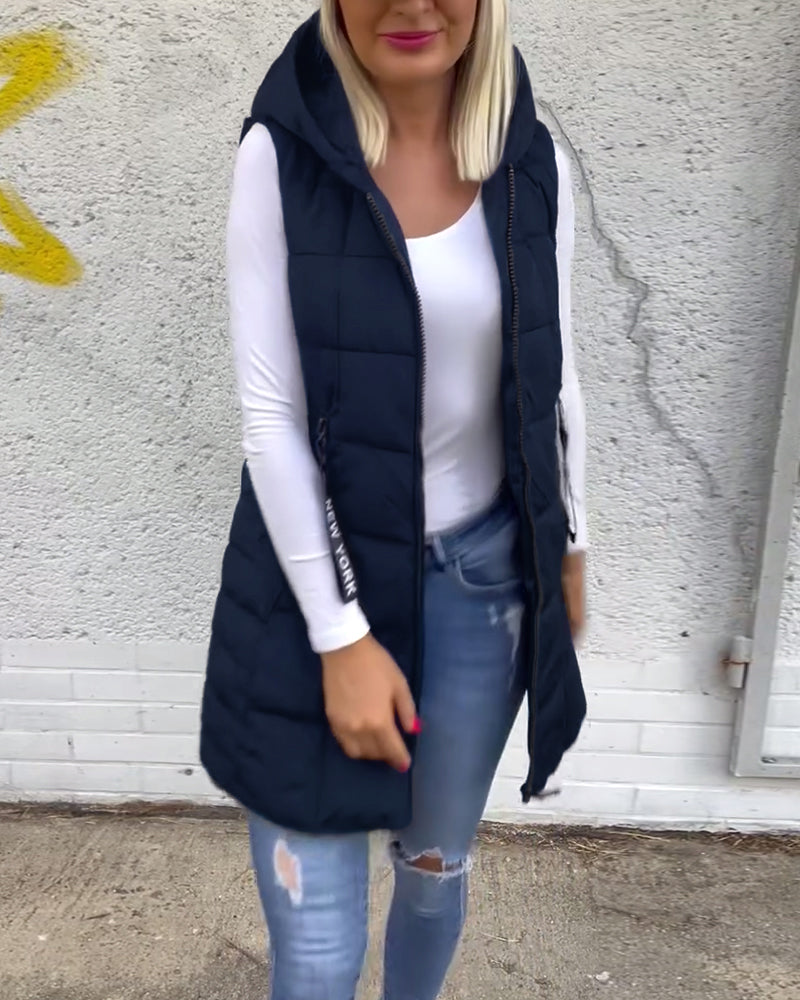 Julia | Ærmeløs vatteret jakke
