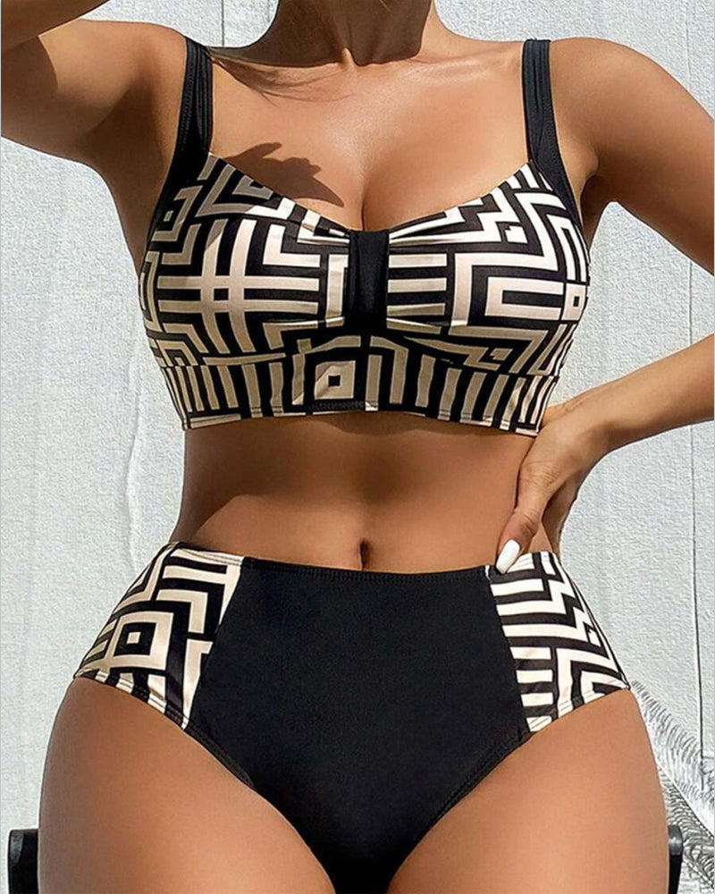 Helena - elegant to-stykke bikini med mønster