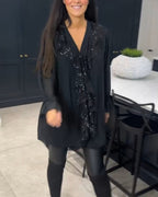 Lisa | Stilfuld bluse med flæser