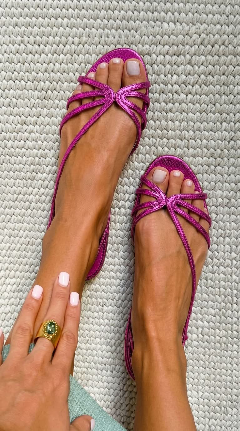 Ginevra | Gyldne Elegante Sommersandaler