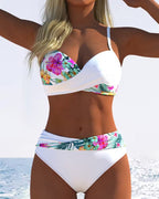 Bikini Bralette Stil Trykt Kontrast