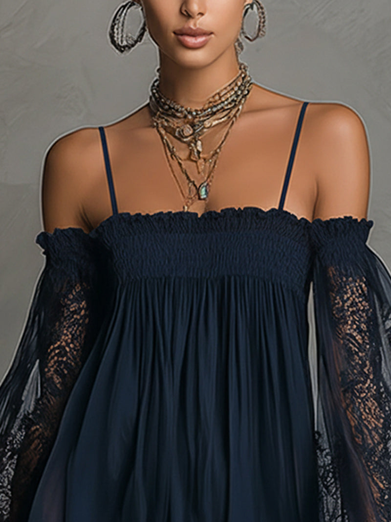 Naomi • Minikjole med off-shoulder-halsudskæring