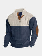 Retro pullover i fløjl med høj krave