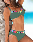 Todelt bikini med farveovergang
