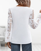Femke | Afslappet bluse med blonde