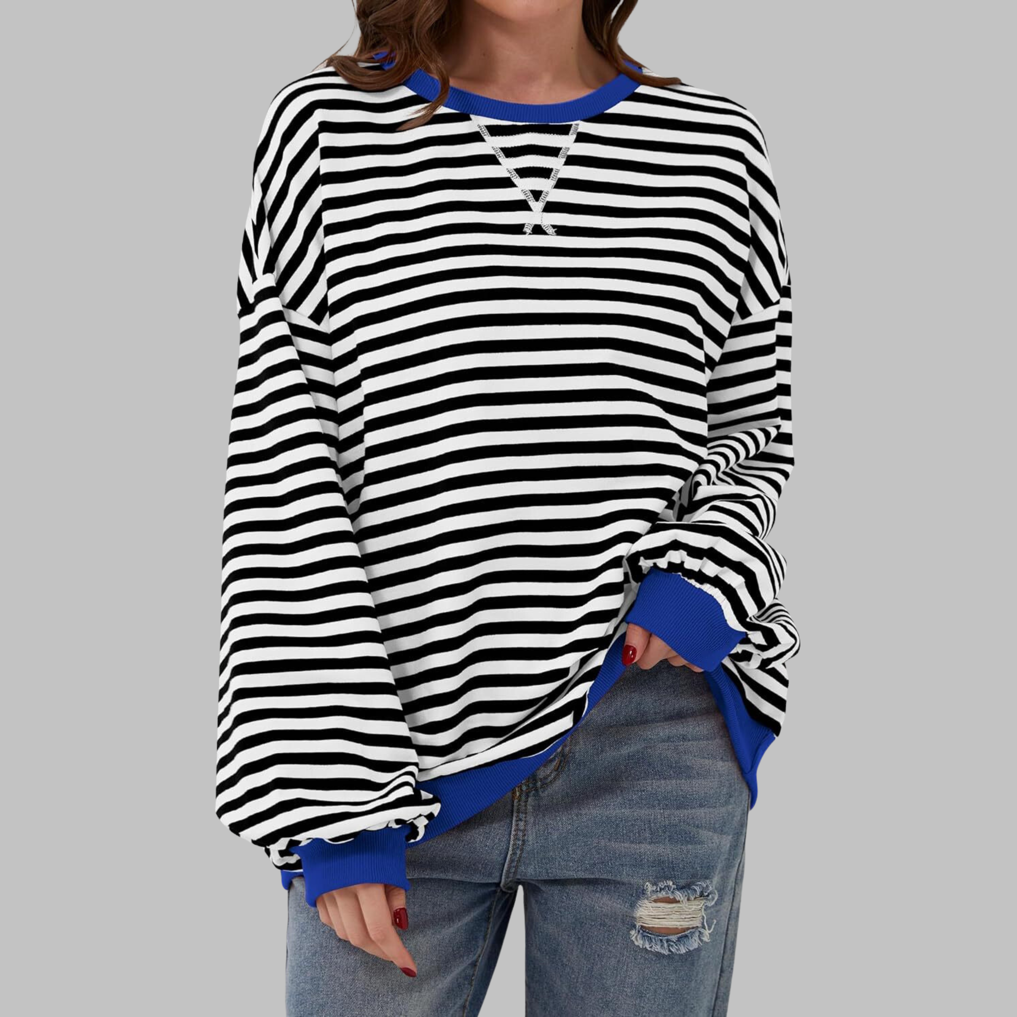 Amelia™ – Blødstrikket stribet sweater