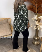 Casual langærmet bluse med print