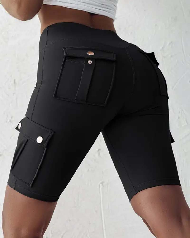 Esther | Højtaljede shorts med lommer 2+1 Gratis