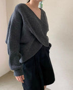 Iris | Elegant krydsstrikket sweater