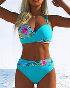 Bikini Bralette Stil Trykt Kontrast