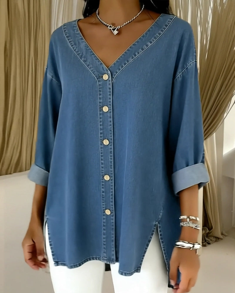 Almira™ – Elegant Denimbluse