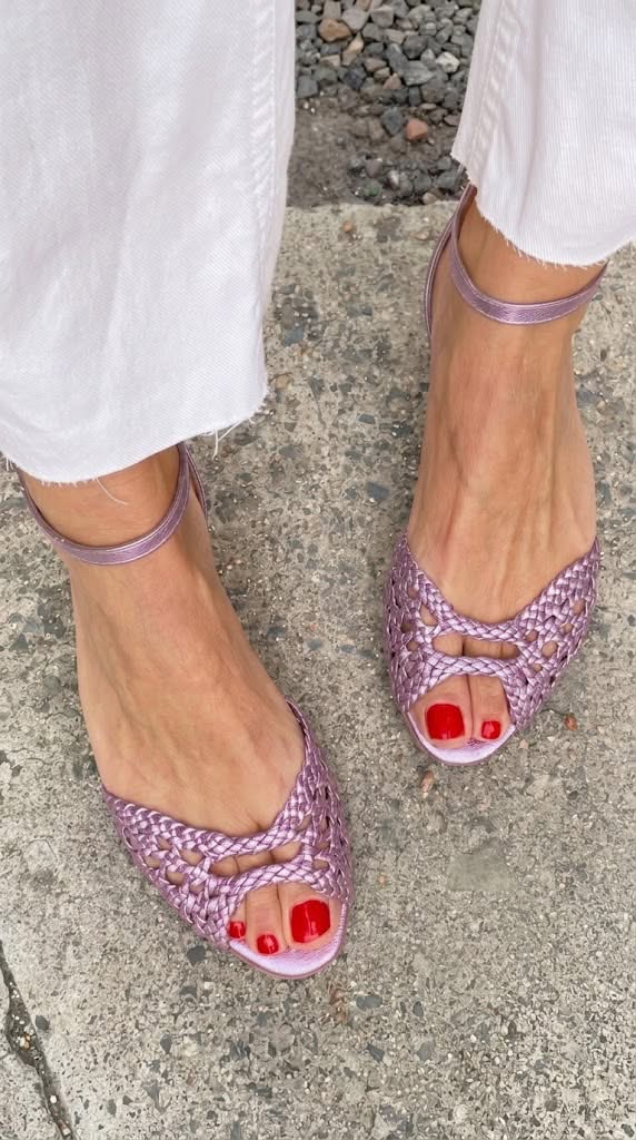 Isadora | Flettede guld-sandaler