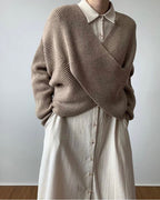 Iris | Elegant krydsstrikket sweater