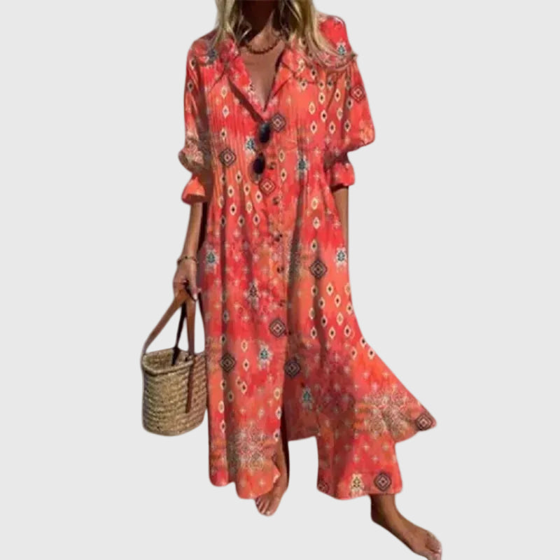 Marloes | Elegant lang bohemekjole