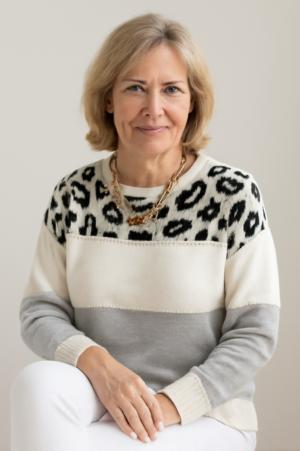 Laluna® | Trendy Sweater med Leopardprint