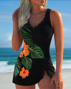 Cátia - tankini med blomsterprint