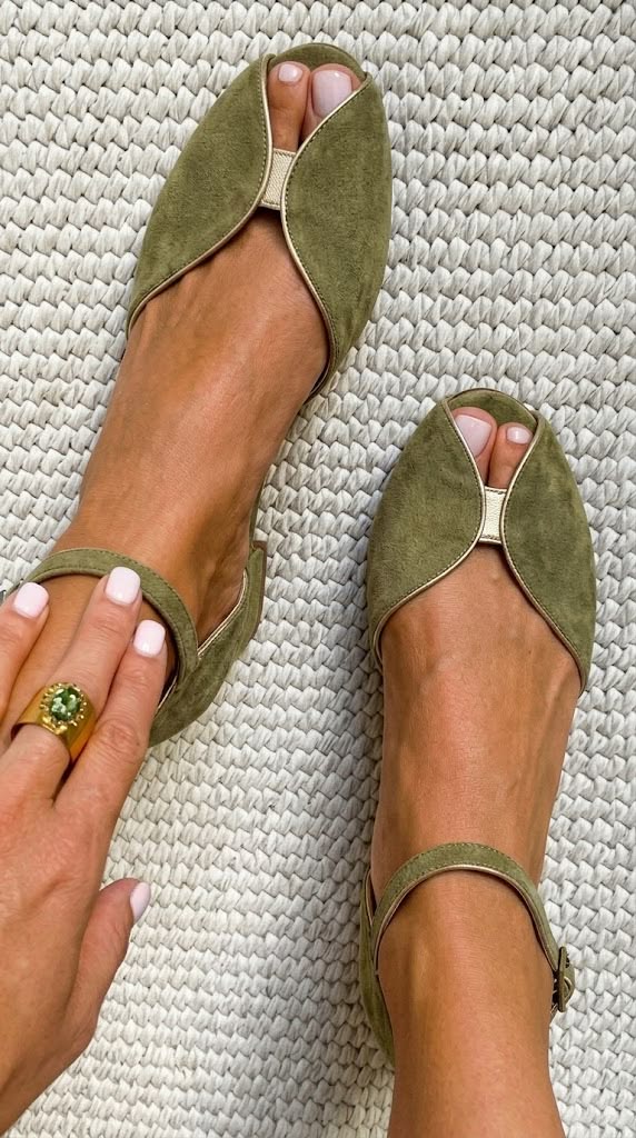Olivia | Elegante Salviegrønne Sandaler