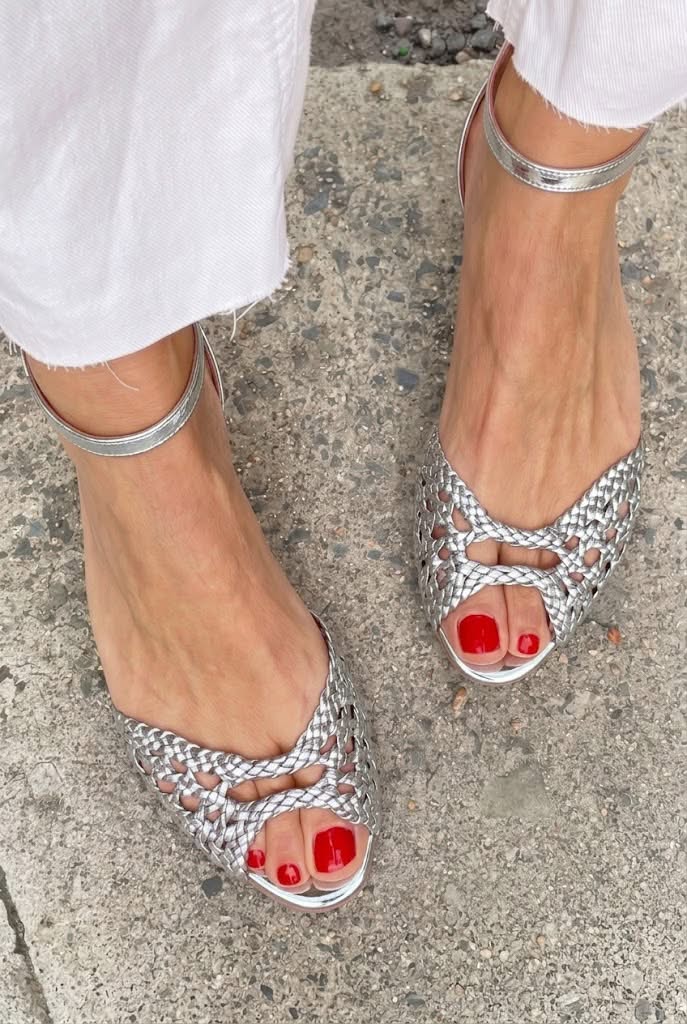 Isadora | Flettede guld-sandaler