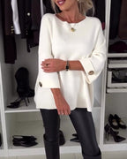 LALUNA® | ELEGANT STRIKKET TRØJE