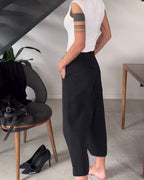 Femke | Ensfarvede Asymmetriske Casual Bukser