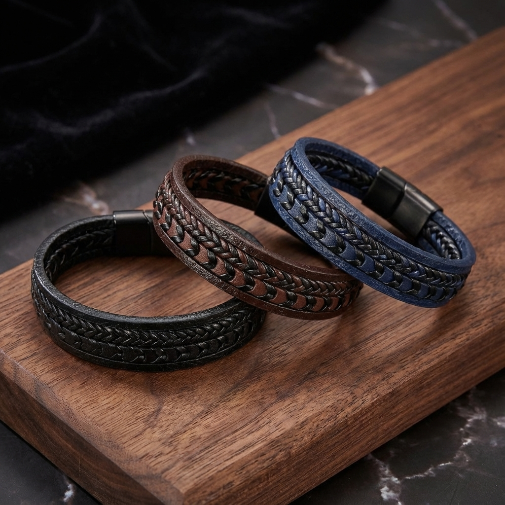 Ragnar Armbånd - Flettet Viking Armbånd i Læder (1+1 Gratis)