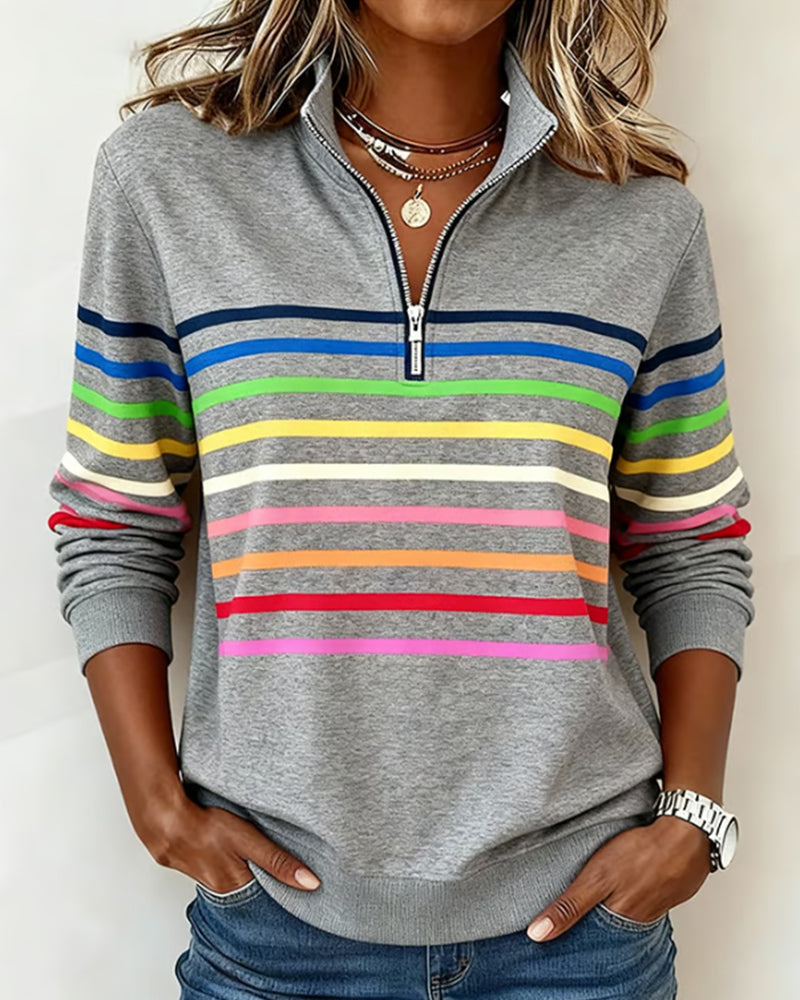 Moderigtig sweatshirt med regnbue